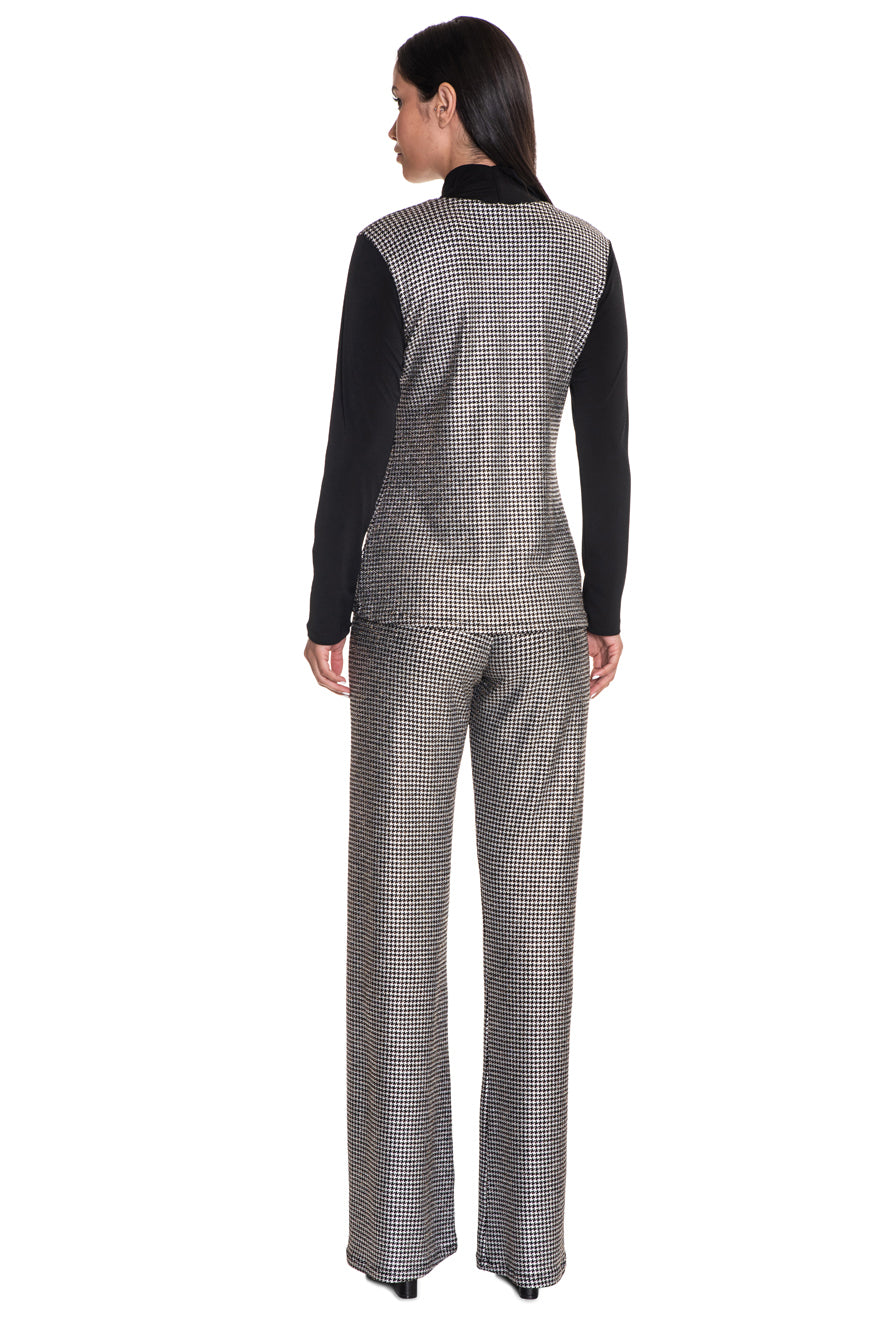 Leslie Silver Sequin Wide Leg Pants