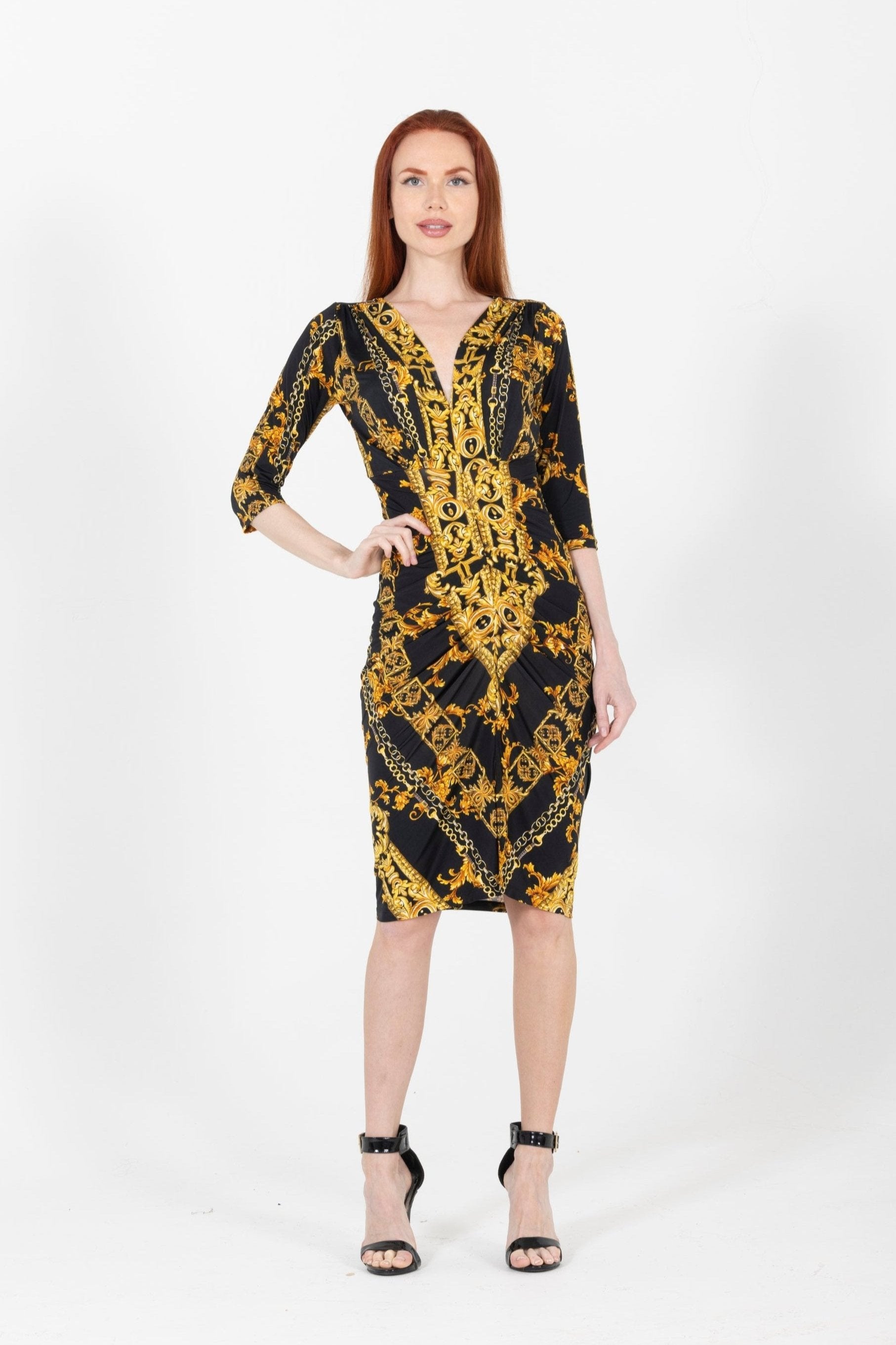 Dress in Versalles print by Julian Chang