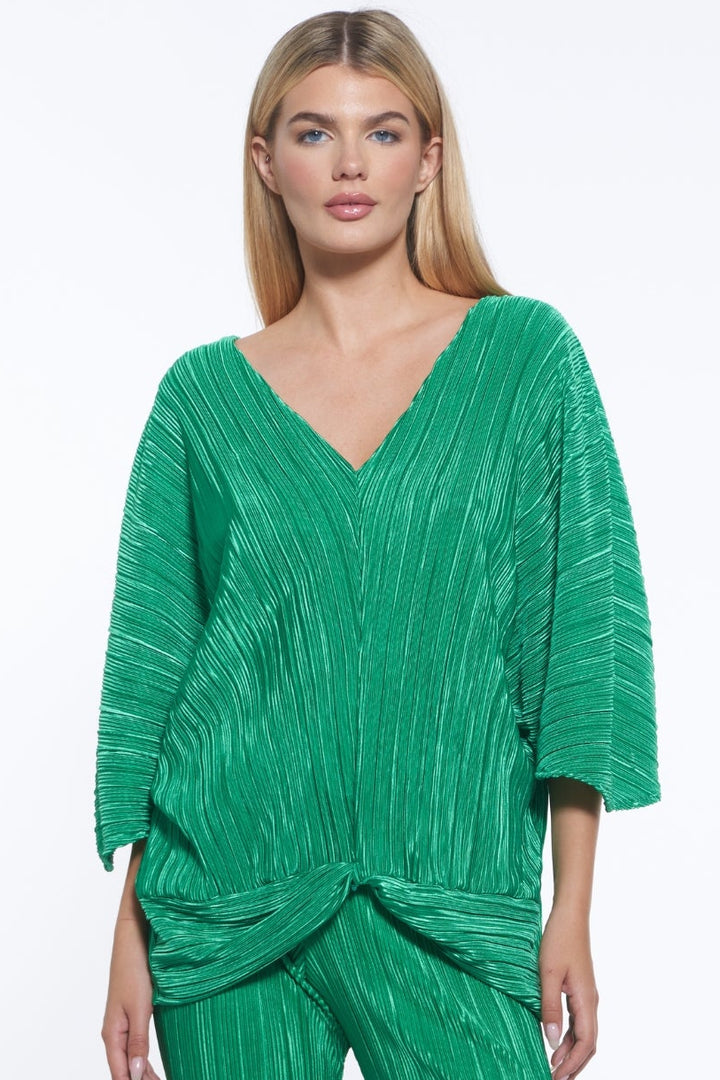 Niro Top - Green Plissé