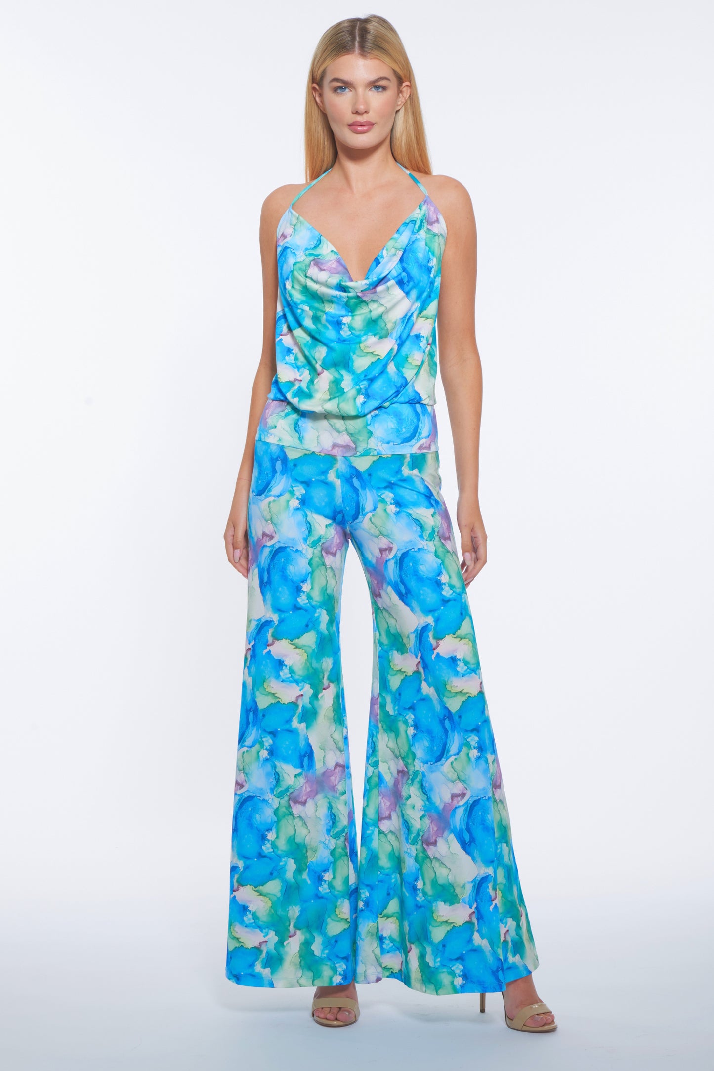 Lola Halter Wide Leg Jumpsuit