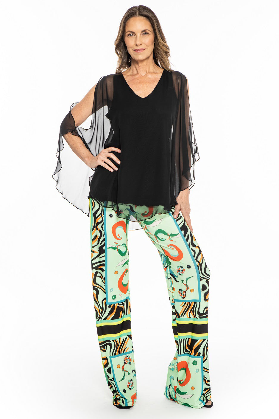 Avatar Draped Chiffon Top