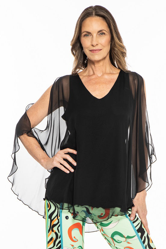 Avatar Draped Chiffon Top
