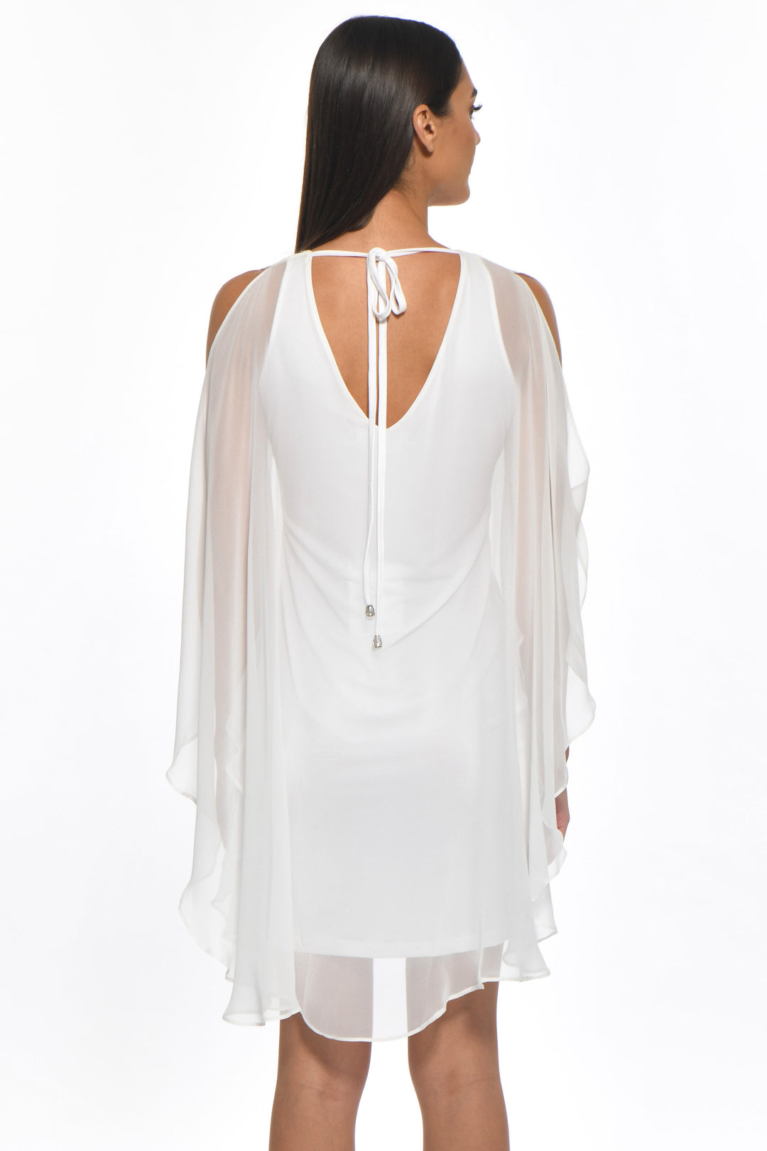 Avatar Draped Chiffon Shift Mini Dress