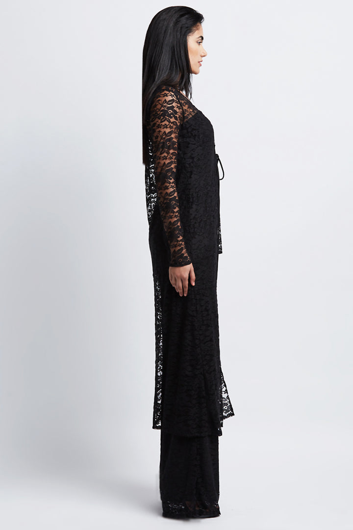 Carmen Sexy Black Lace Duster