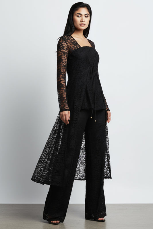 Carmen Sexy Black Lace Duster