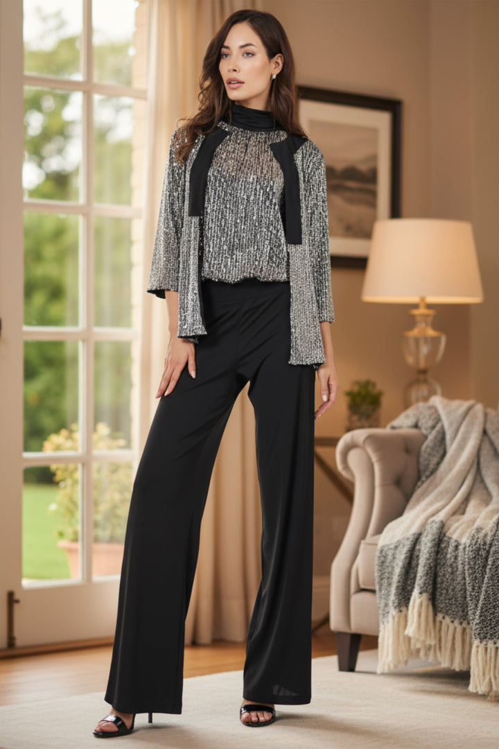 Kiss Sequin Halter Wide Leg Jumpsuit