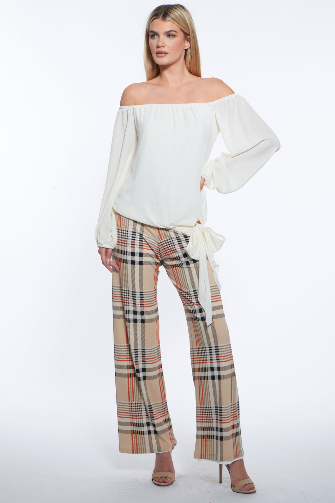 Luna Off the Shoulder Tie Hem Top