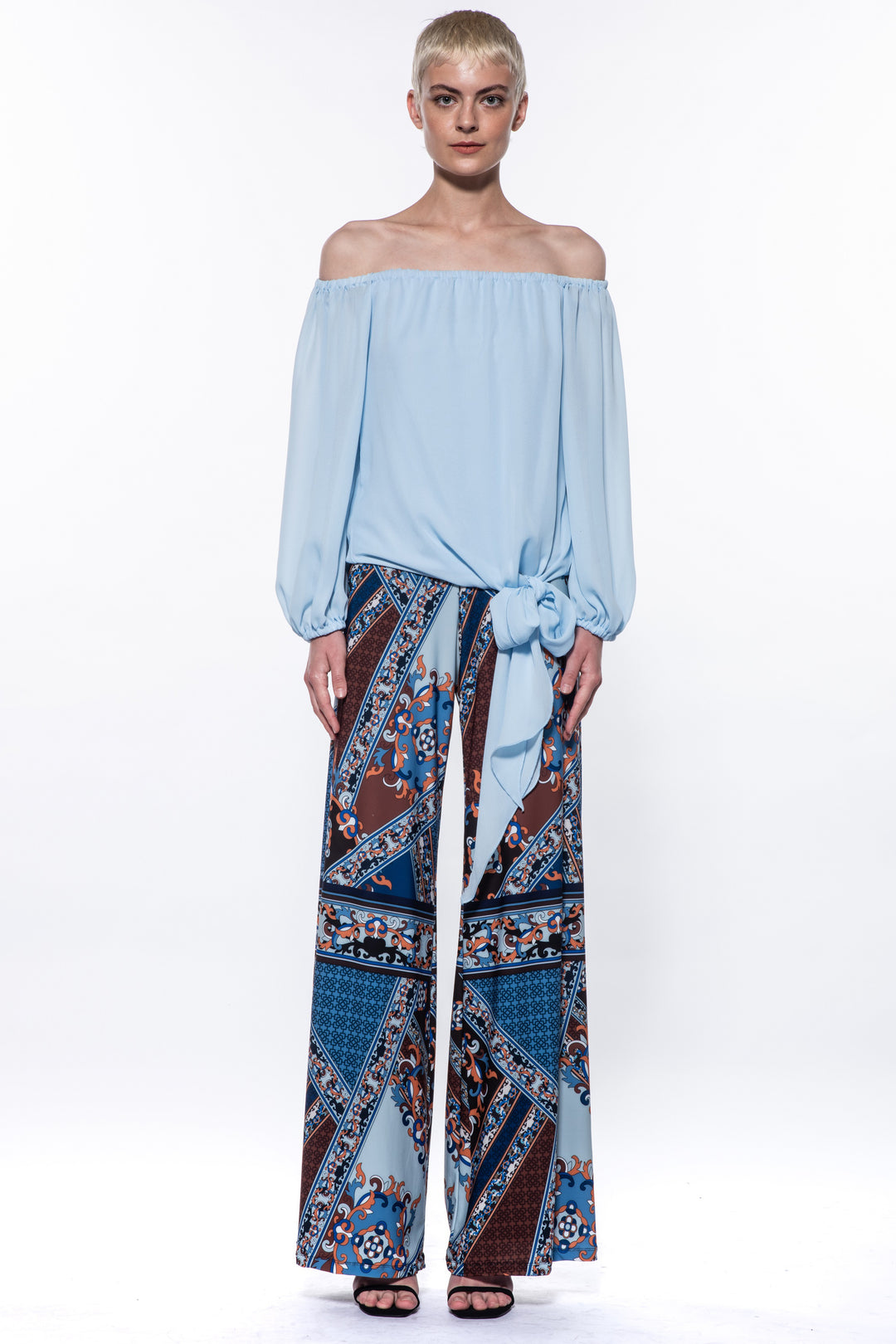 Luna Off the Shoulder Tie Hem Top