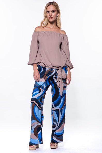 Luna Off the Shoulder Tie Hem Top