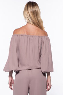 Luna Off the Shoulder Tie Hem Top
