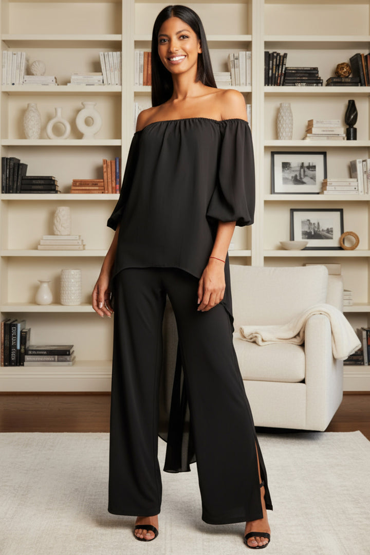 Unica Off The Shoulder Overlay Jumpsuit