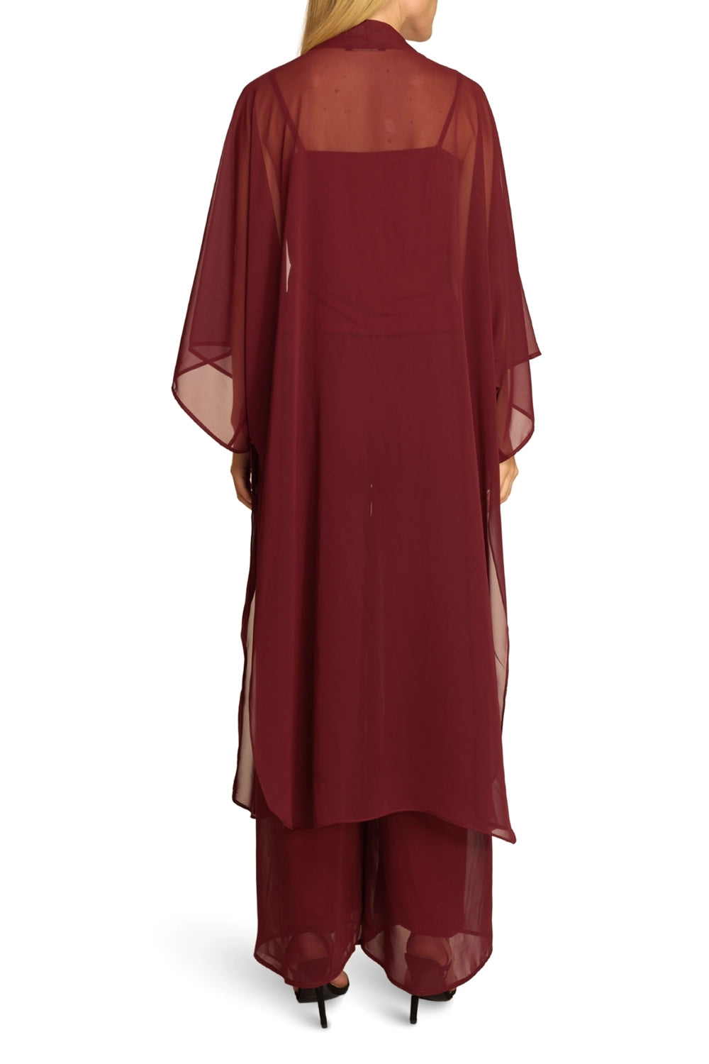 Sherry Wide-Leg Sheer Overlay Pant