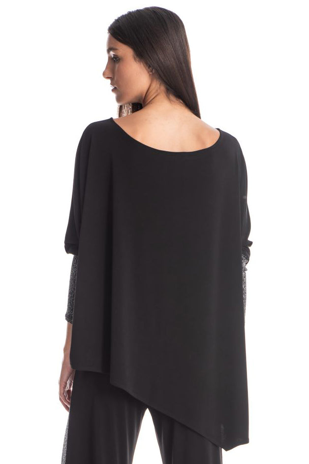 Square Metallic Cuff Tunic Top