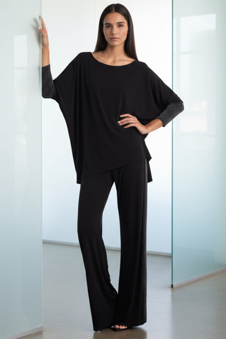 Square Metallic Cuff Tunic Top