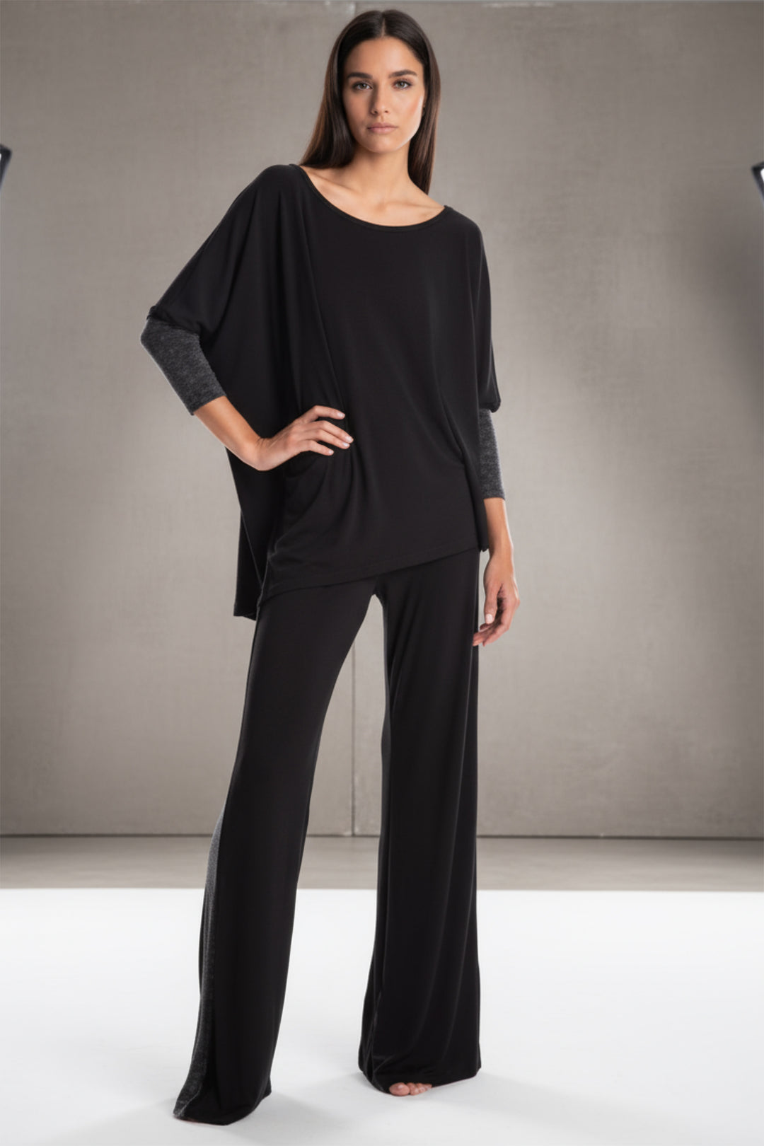 Square Metallic Cuff Tunic Top