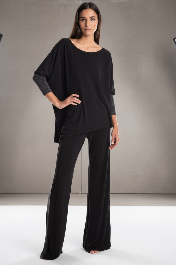 Square Metallic Cuff Tunic Top