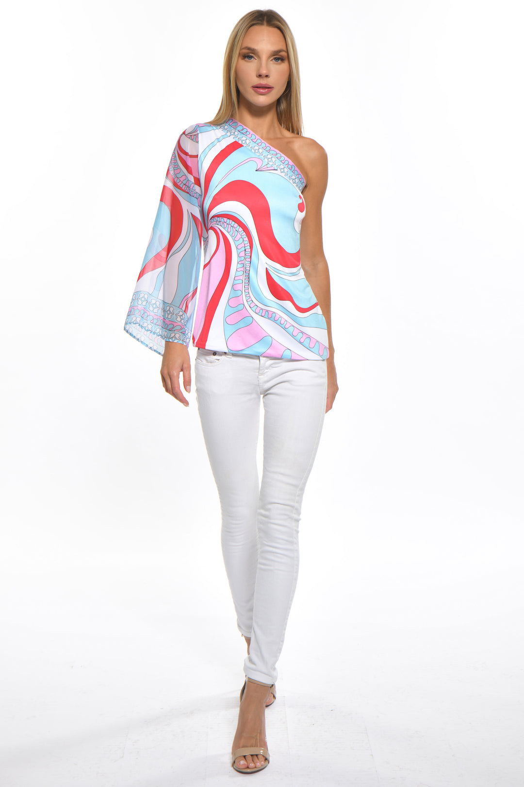 Nikki Chiffon One Shoulder Top