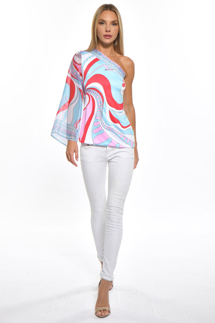Nikki Chiffon One Shoulder Top