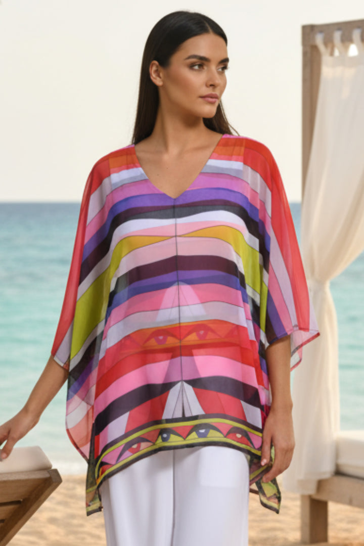 Sofia V Neck Sheer Luxe Top