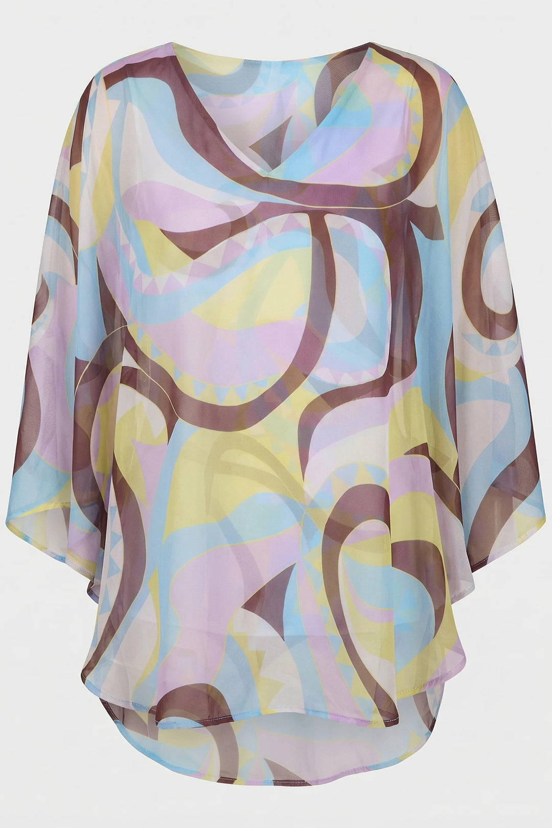 Irma Sheer V Neck Relaxed Blouse