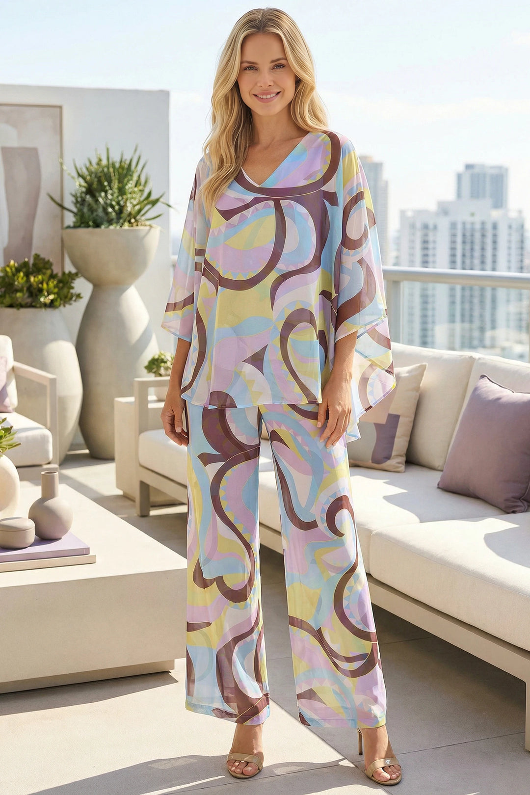 Chili Sheer Wide Leg Pants