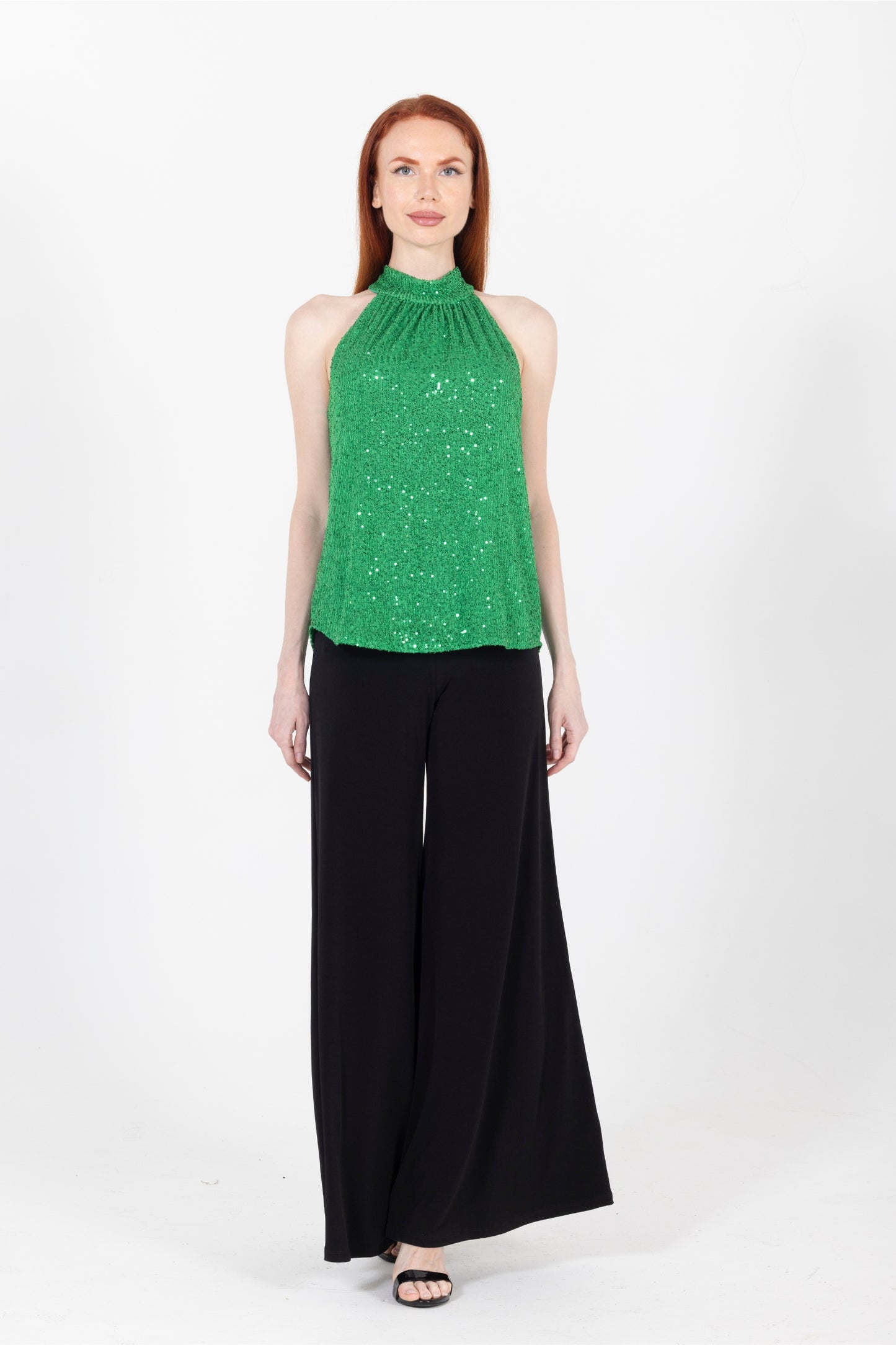 Kiki Top in Green and Lola Pant in Black