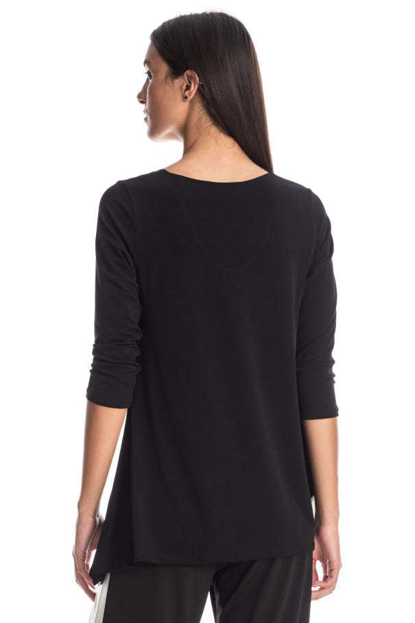 Van Colorblock V Neck Tunic Top