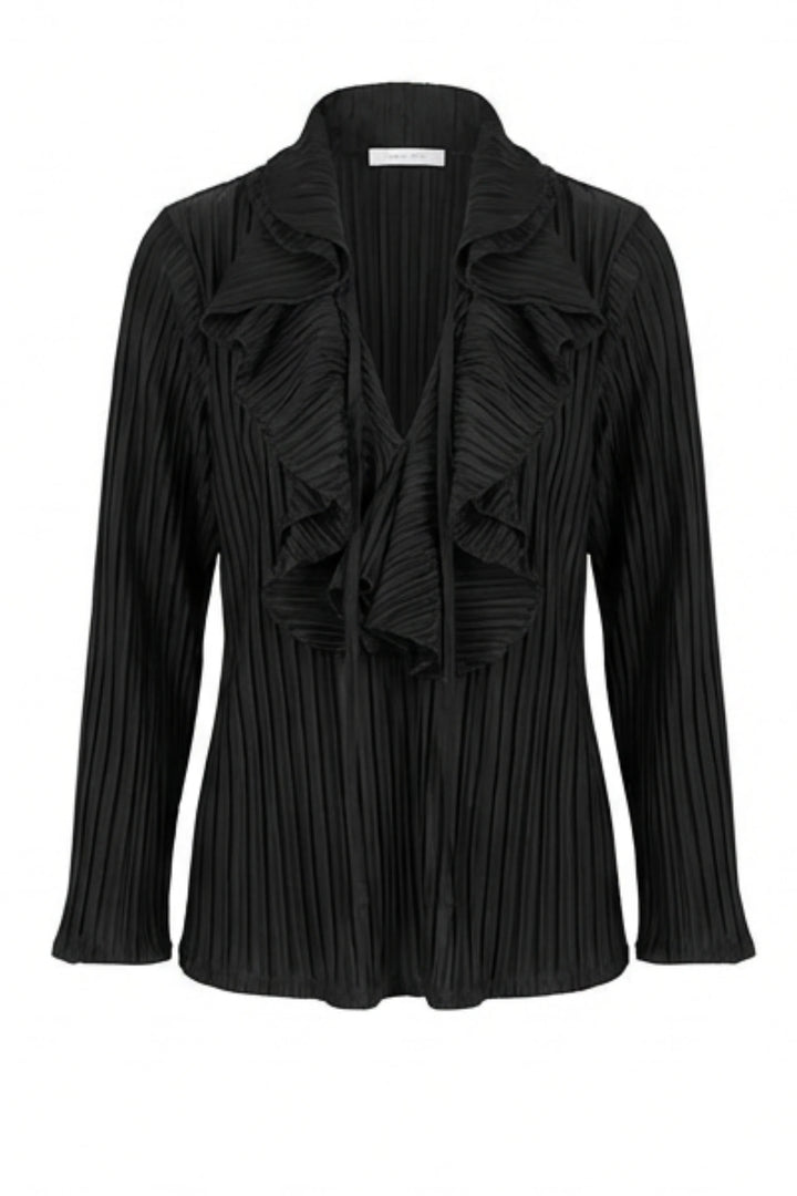 Lori Ruffled V Neck Long Sleeve Top