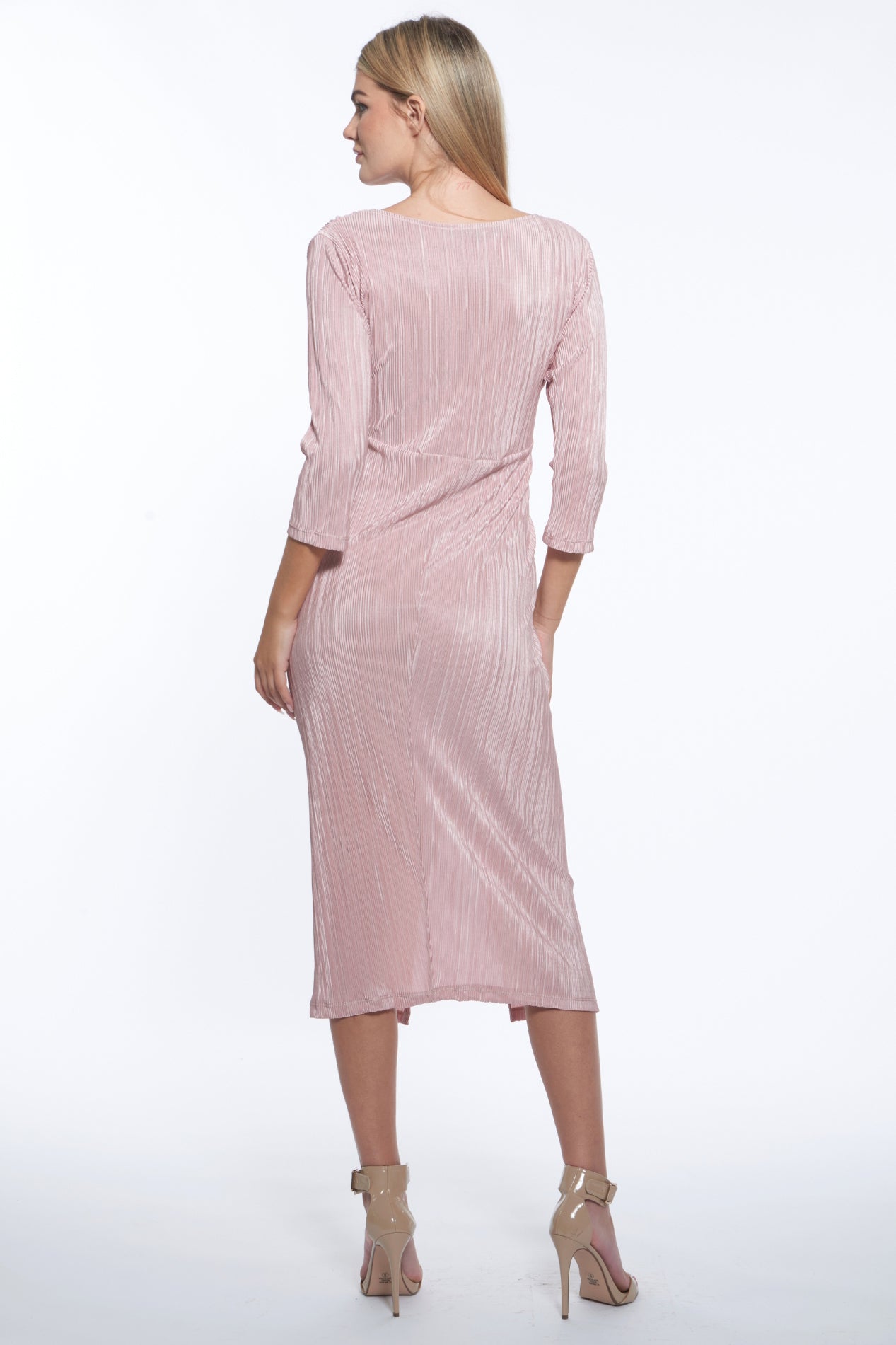 Keller Plissé Midi Dress