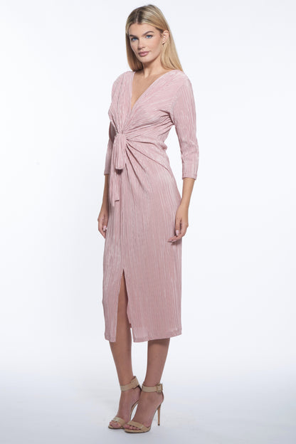 Keller Plissé Midi Dress