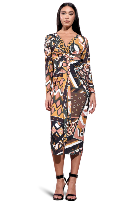 Keller Signature Statement Midi Dress