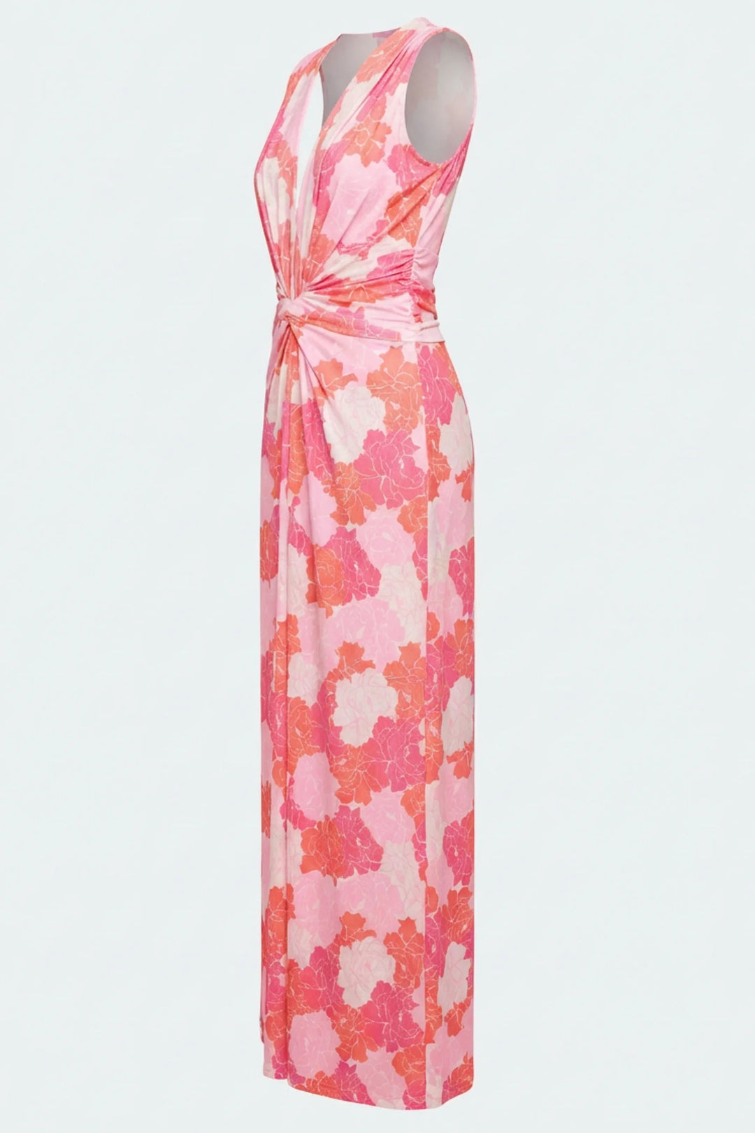 Jocelyn Dress fabric close up showing lightweight smooth texture side view.