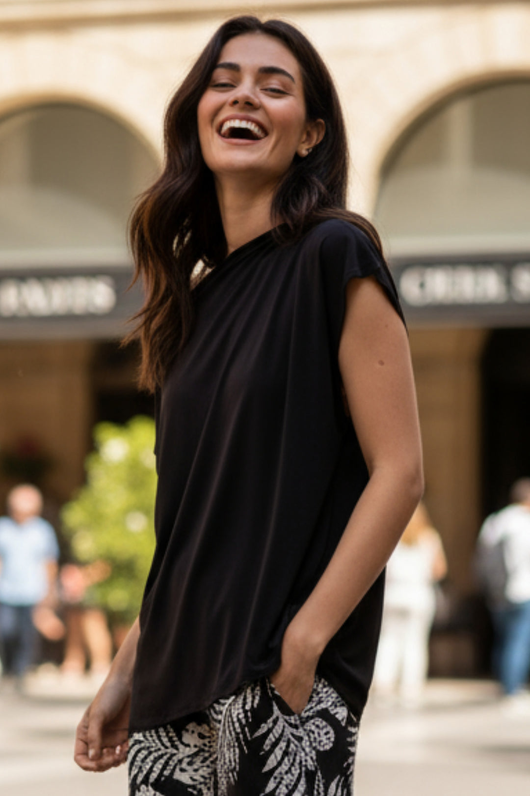 Rina Relaxed Boatneck Tee