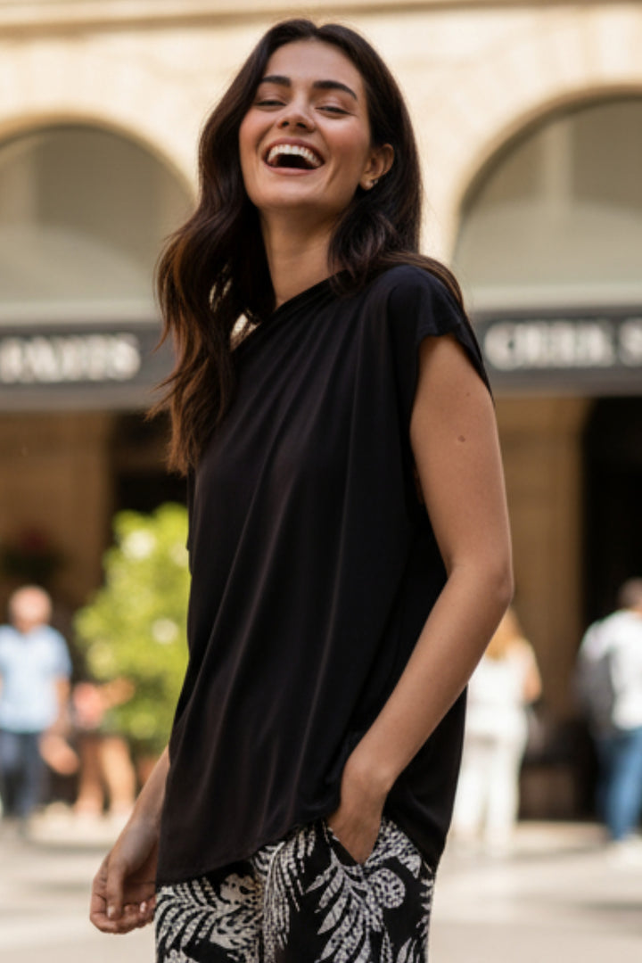 Rina Relaxed Boatneck Tee