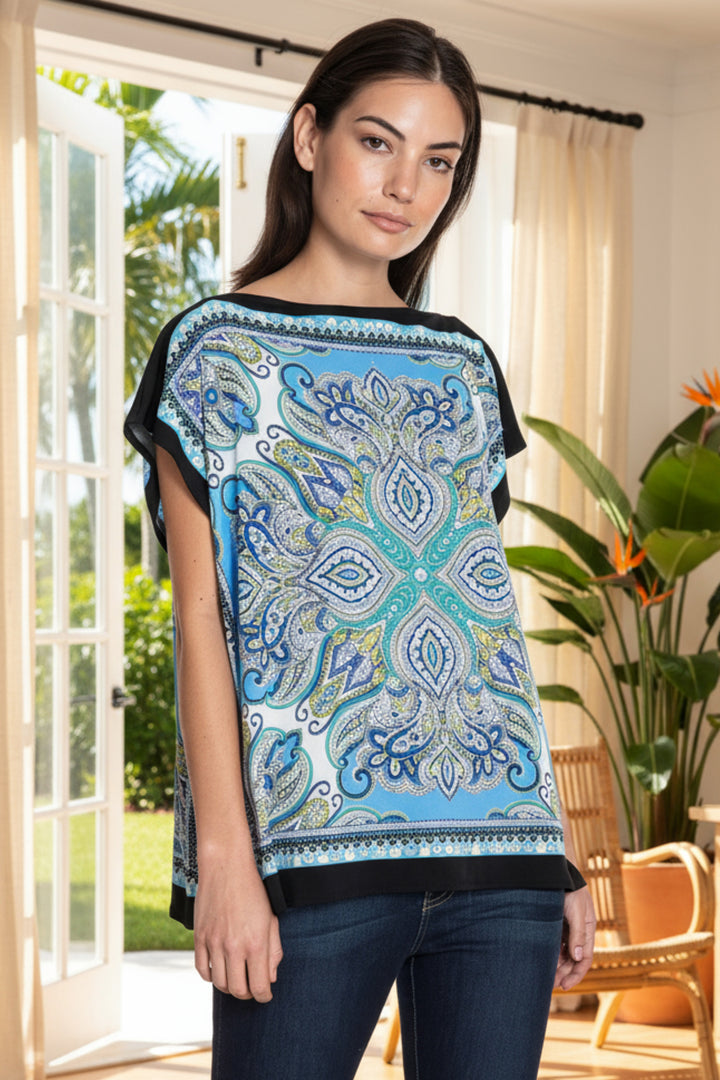 Rina Relaxed Boatneck Signature Tee