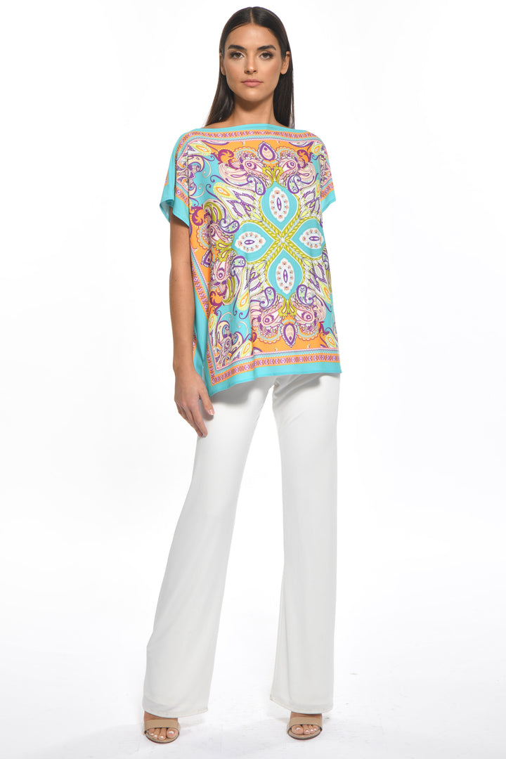 Rina Relaxed Boatneck Signature Tee