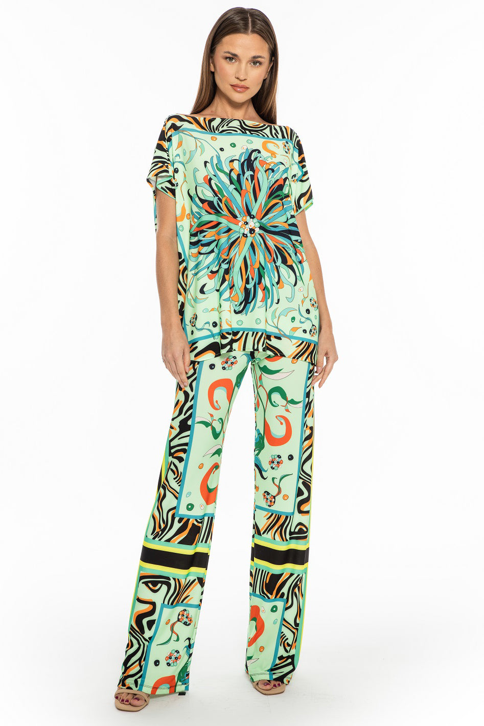 Rina Relaxed Boatneck Signature Tee