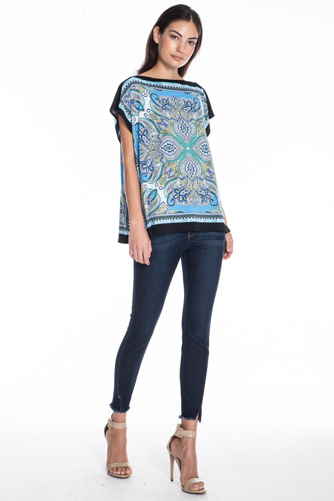 Rina Relaxed Boatneck Signature Tee