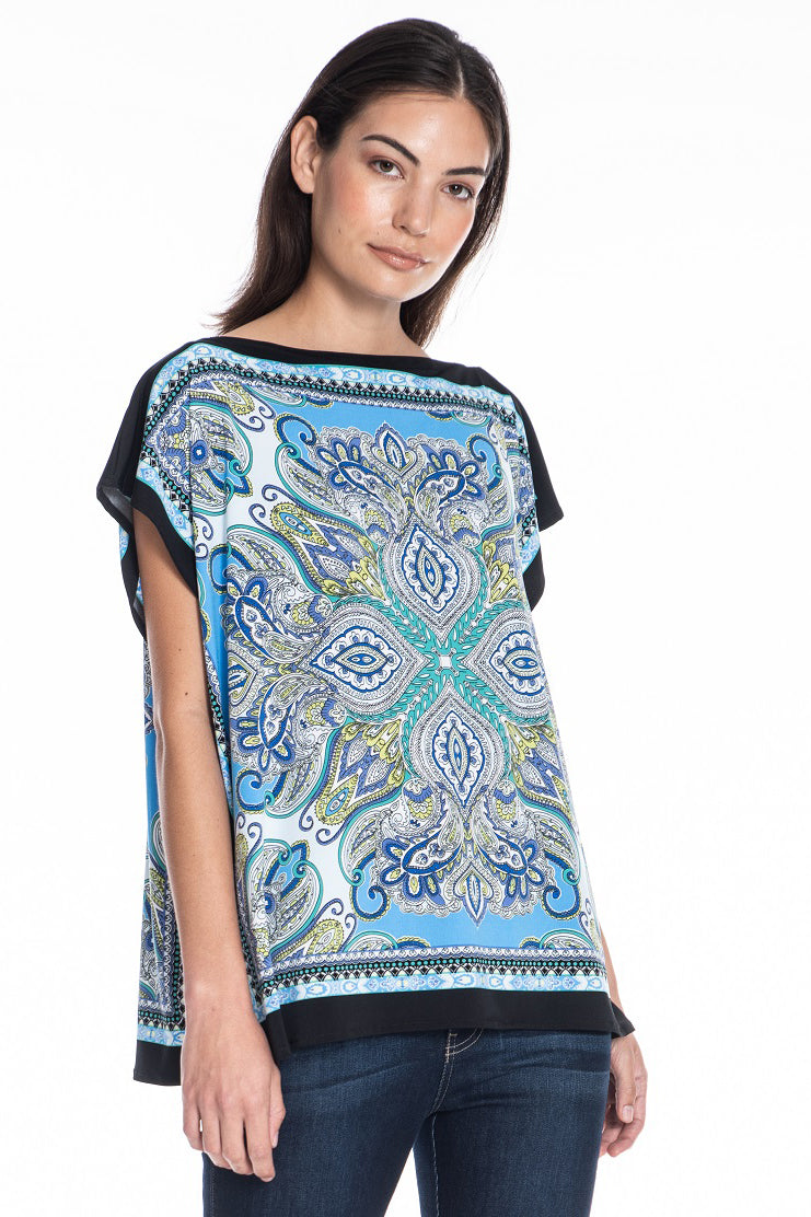 Rina Relaxed Boatneck Signature Tee