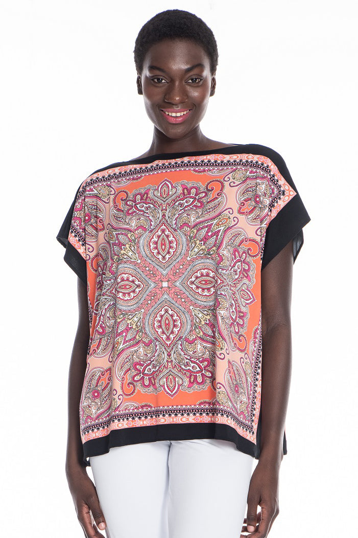 Rina Relaxed Boatneck Signature Tee