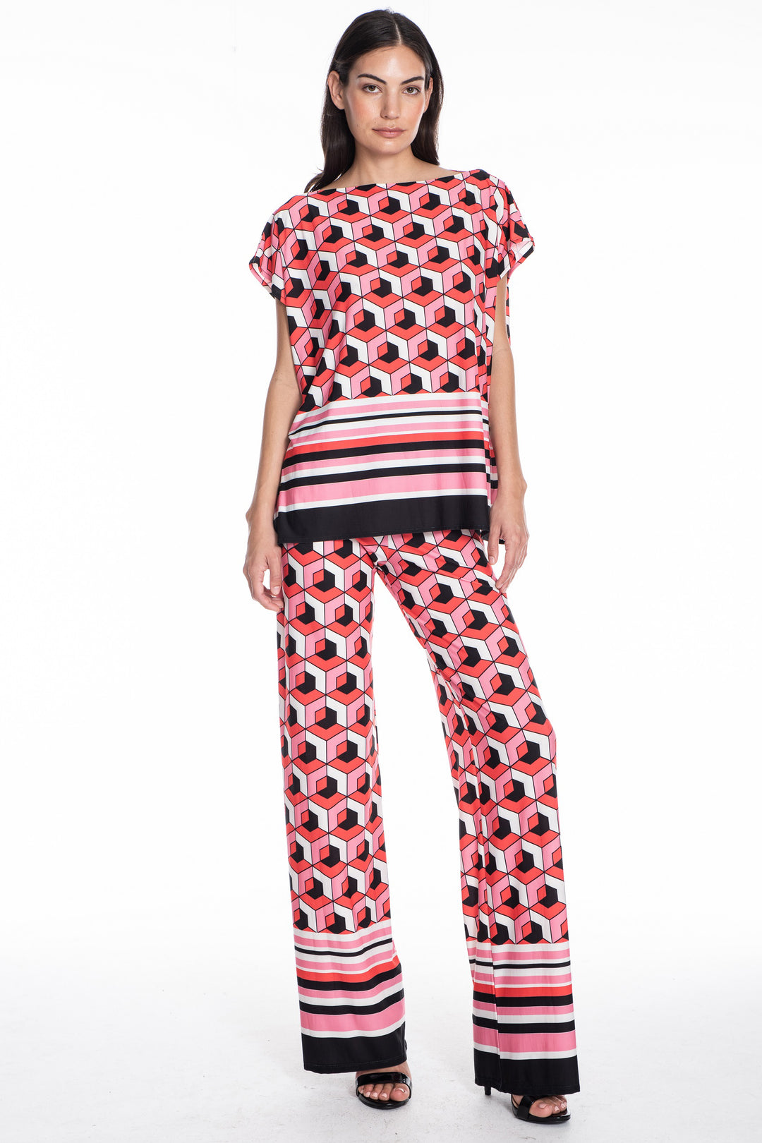 Rina Relaxed Boatneck Signature Tee