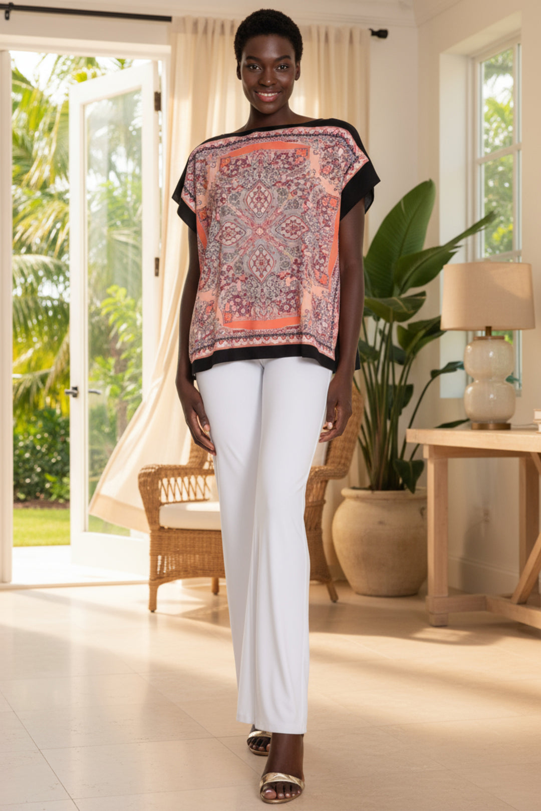 Rina Relaxed Boatneck Signature Tee