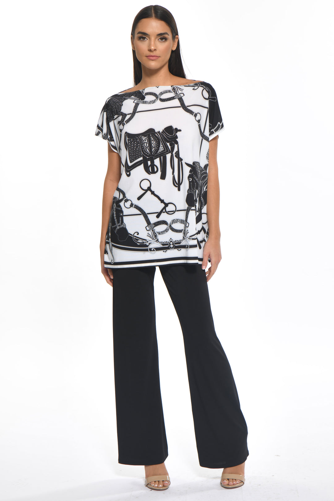 Rina Relaxed Boatneck Signature Tee