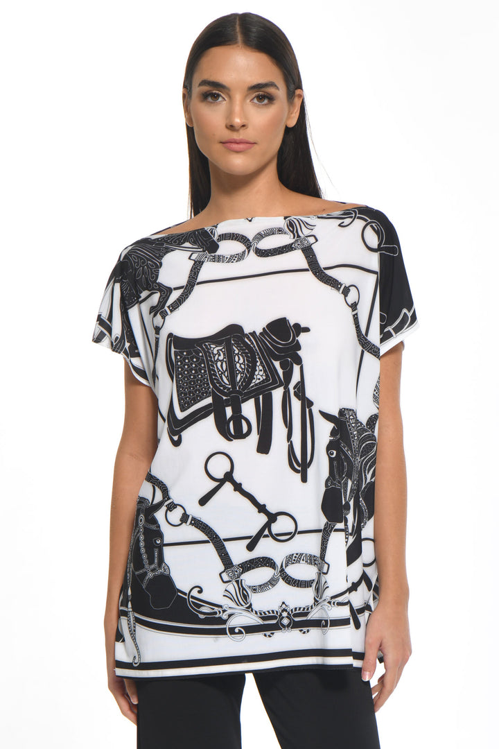 Rina Relaxed Boatneck Signature Tee