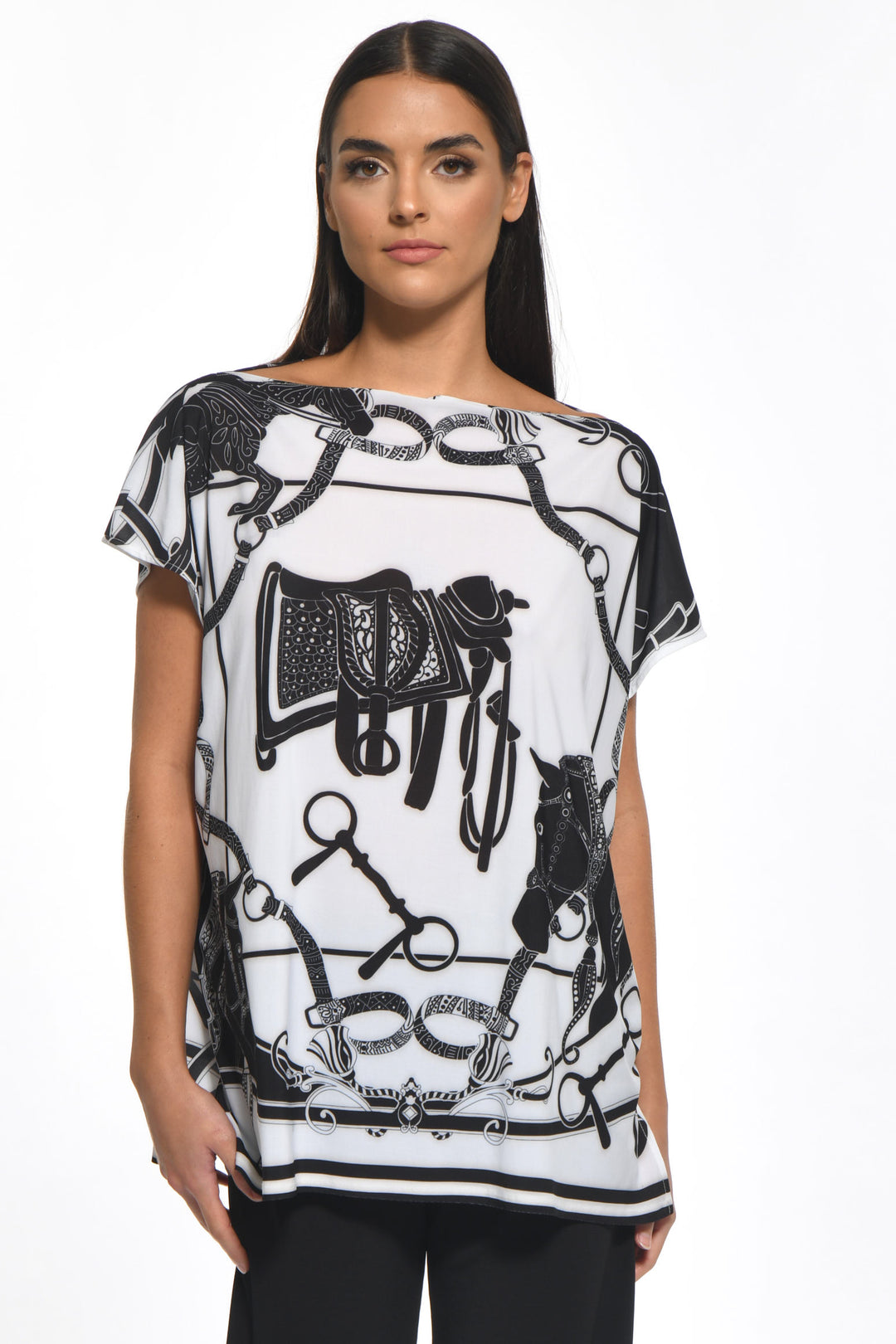 Rina Relaxed Boatneck Signature Tee