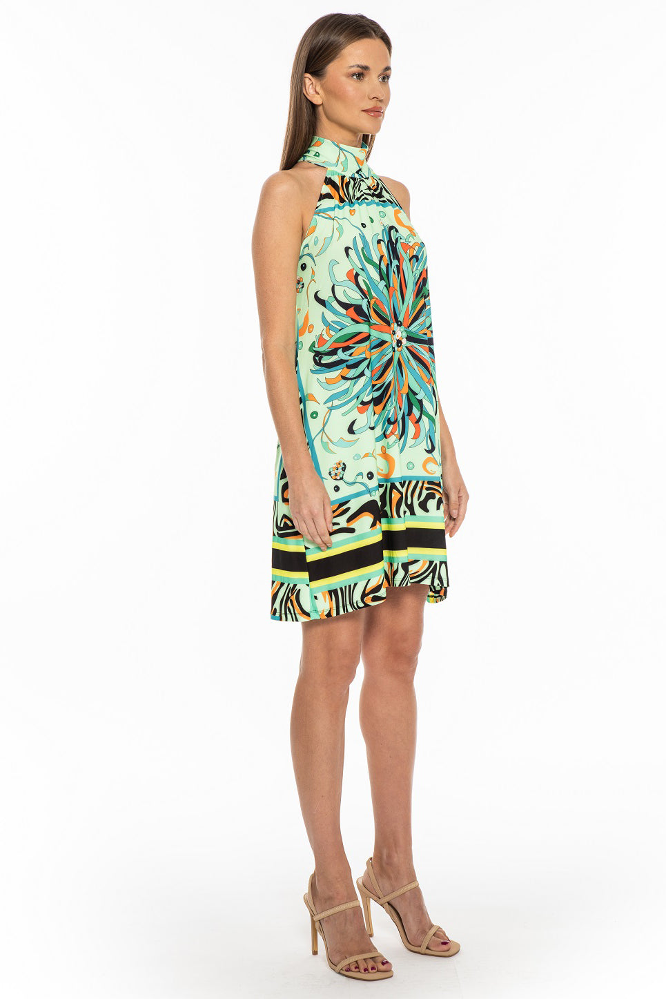 Mendez Sleeveless Mock Neck Dress