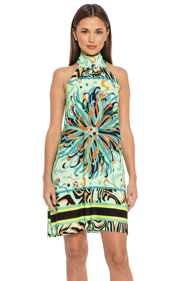 Mendez Sleeveless Mock Neck Dress