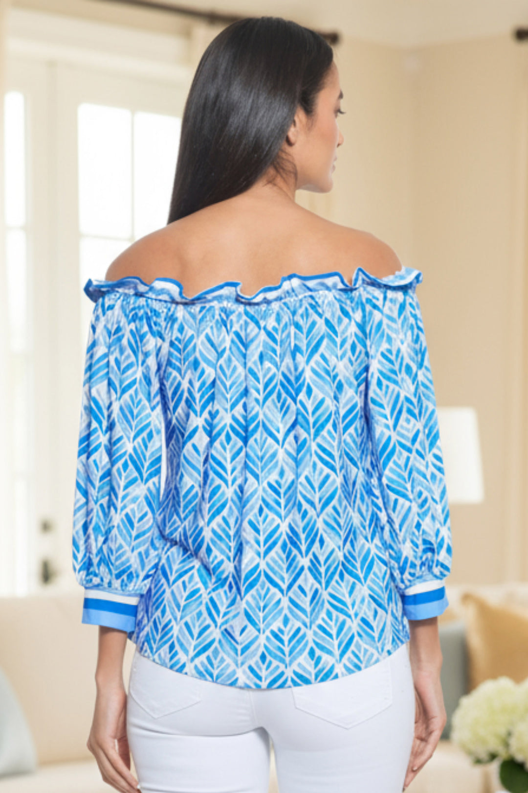 Wilson Ruffled Edge Off The Shoulder Luxe Top