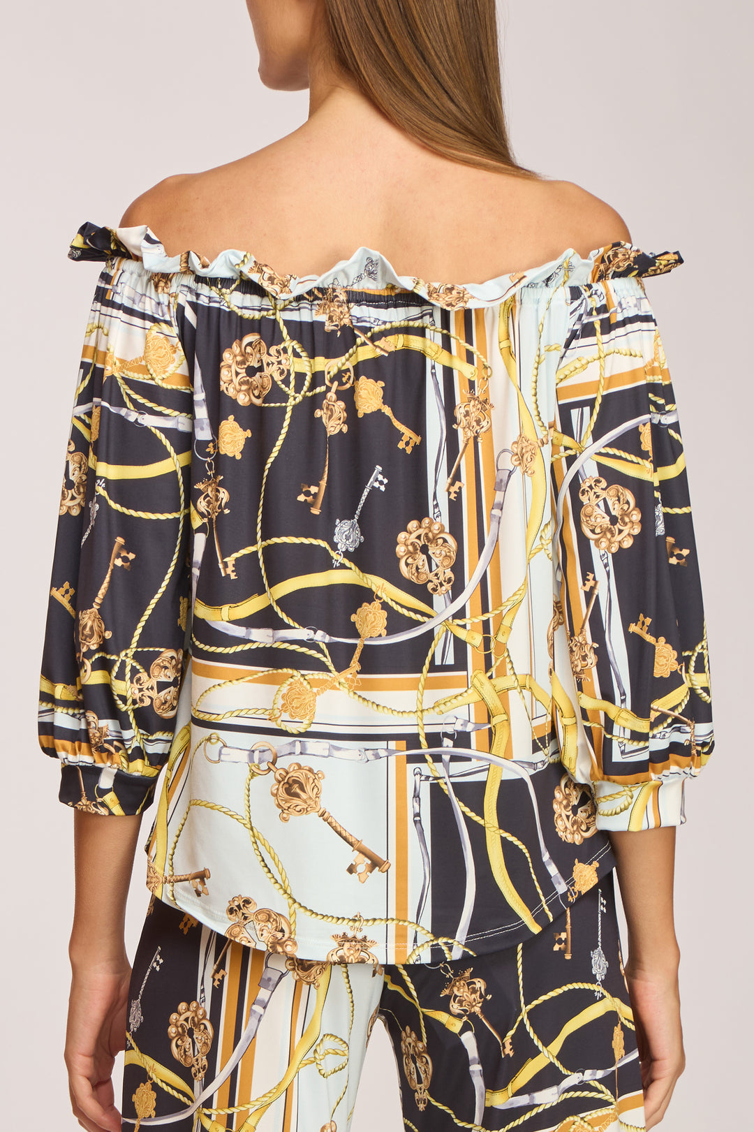 Wilson Ruffled Edge Off The Shoulder Luxe Top