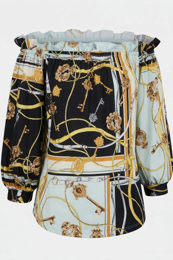 Wilson Ruffled Edge Off The Shoulder Luxe Top